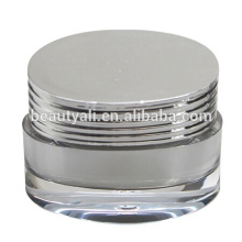 Luxuoso obturador forma acrílica cosméticos Jar PMMA Jar